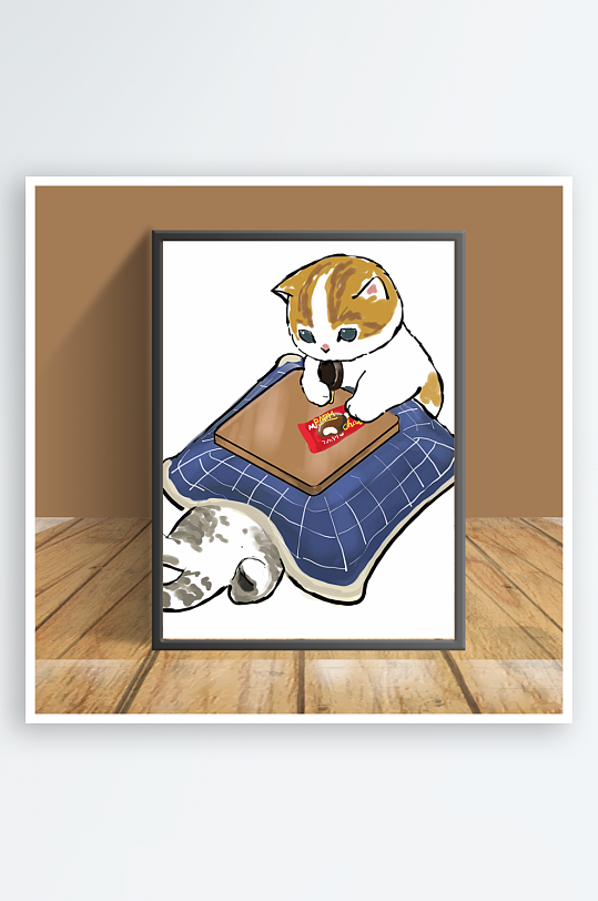 可爱猫咪主题客厅摆件-众图网