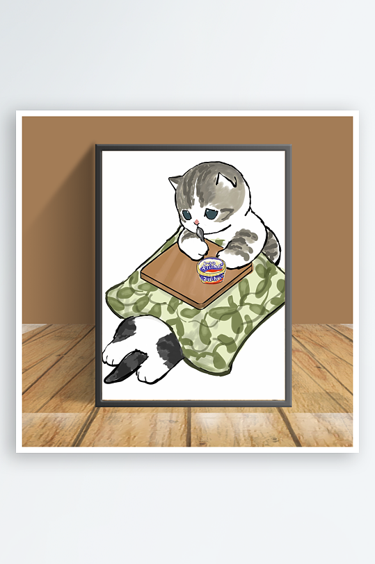 可爱猫咪主题客厅摆件-众图网