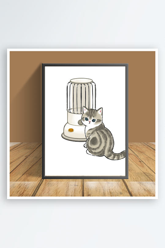 可爱猫咪主题客厅摆件-众图网