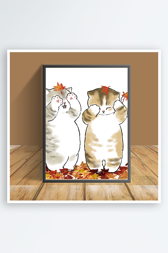 创意可爱猫咪主题客厅摆件-众图网