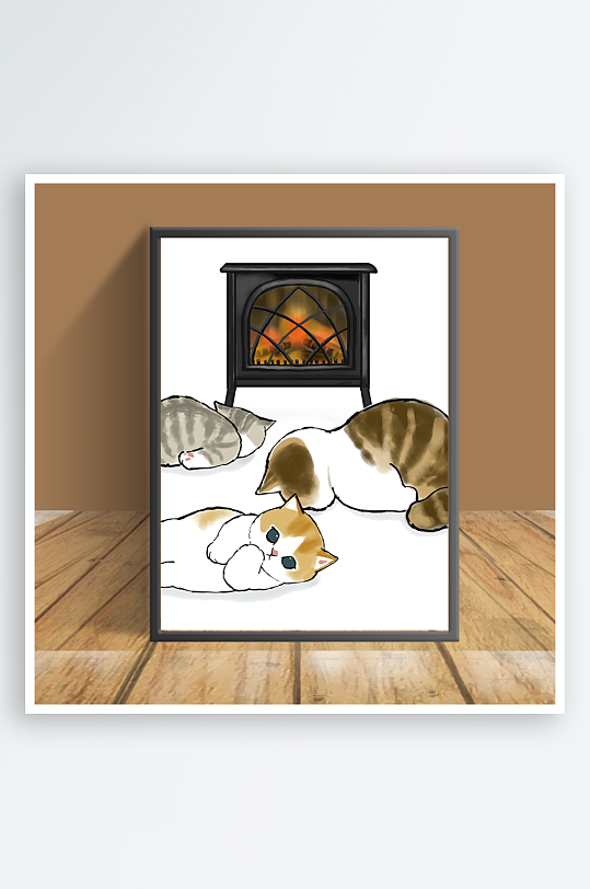 创意可爱猫咪主题客厅摆件-众图网