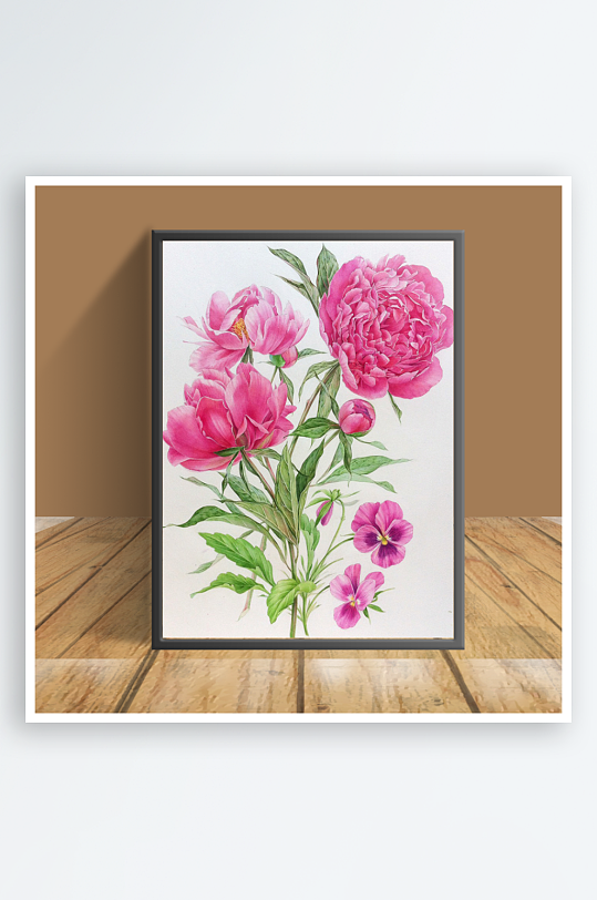 美丽彩绘花朵花卉客厅摆件-众图网