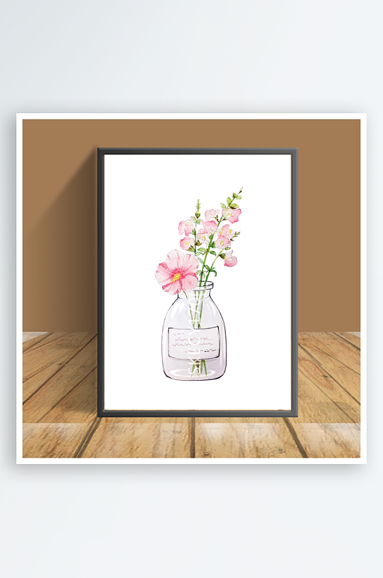 美丽彩绘花朵客厅摆件-众图网