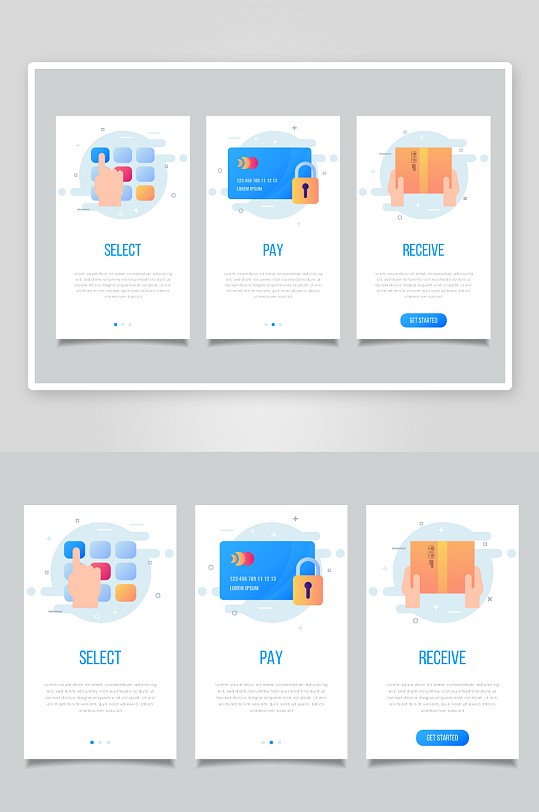 创意矢量APP引导页设计-众图网