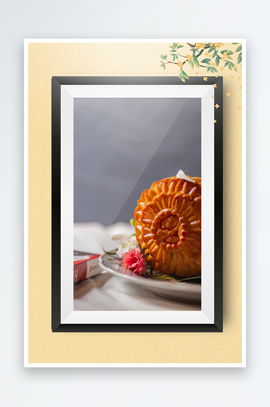 中秋月饼糕点装饰画摆件-众图网