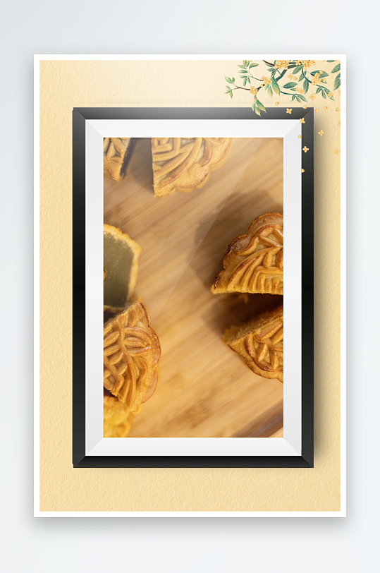 中秋月饼糕点装饰画摆件-众图网