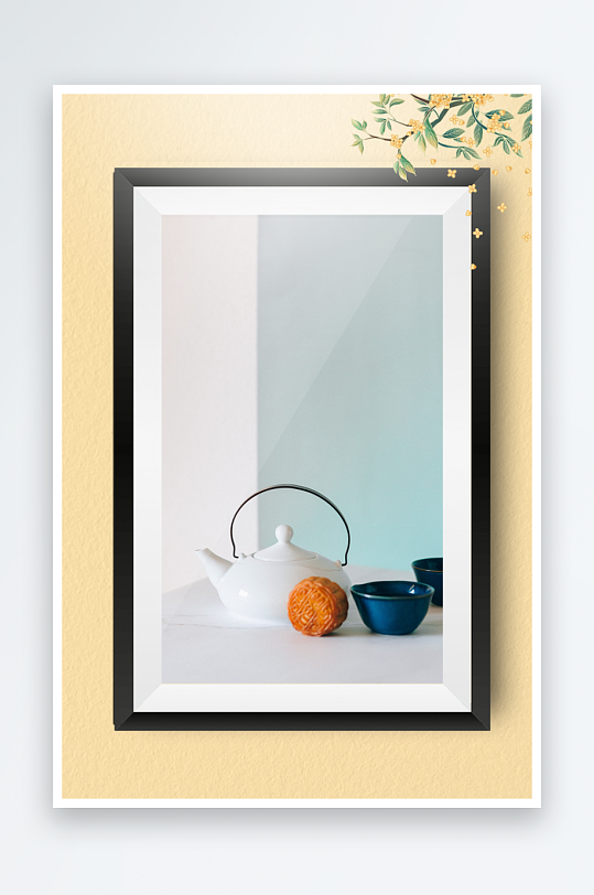 中秋月饼糕点装饰画摆件-众图网