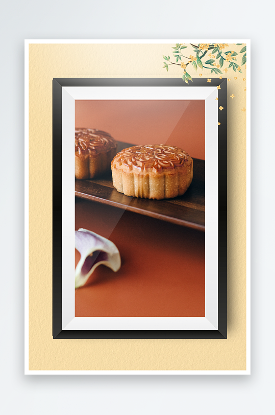 中秋月饼传统糕点装饰画摆件-众图网