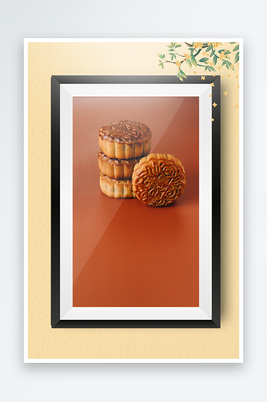 中秋月饼传统糕点装饰画摆件-众图网