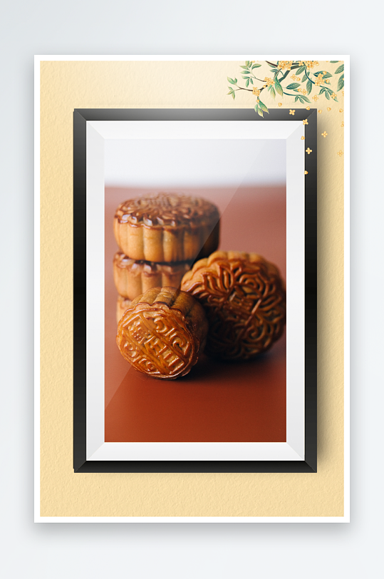 中秋月饼传统糕点装饰画摆件-众图网