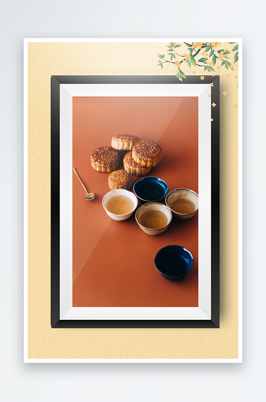 中秋月饼传统糕点装饰画摆件-众图网