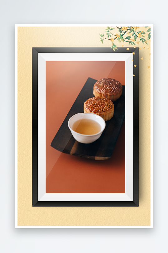 中秋月饼传统糕点装饰画摆件-众图网