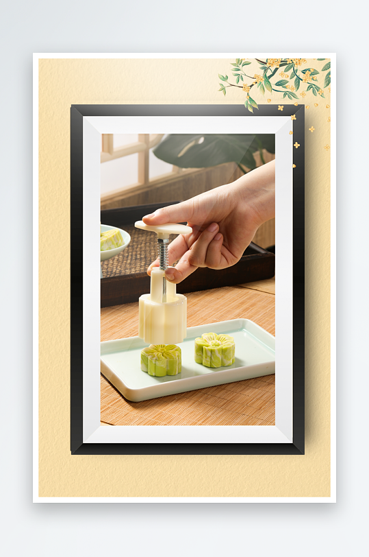 中秋月饼传统糕点装饰画摆件-众图网