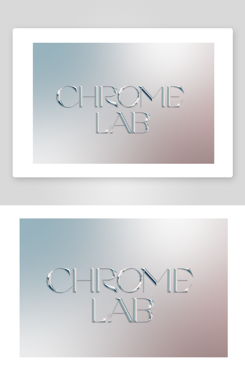 金属镀铬立体Logo字体样机素材