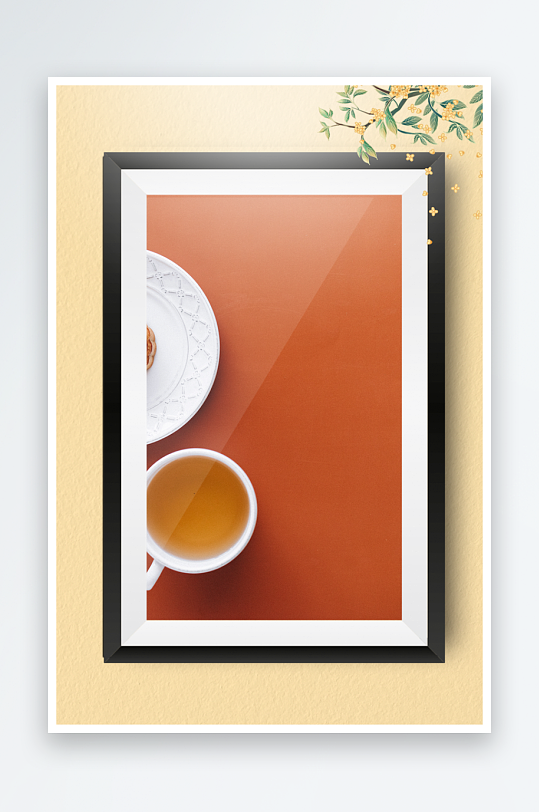 节日中秋团圆月饼糕点装饰画摆件-众图网