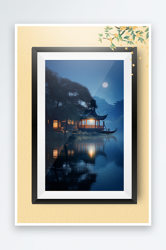 节日中秋团圆装饰画摆件-众图网