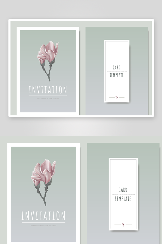 创意大气植物卡片背景-众图网