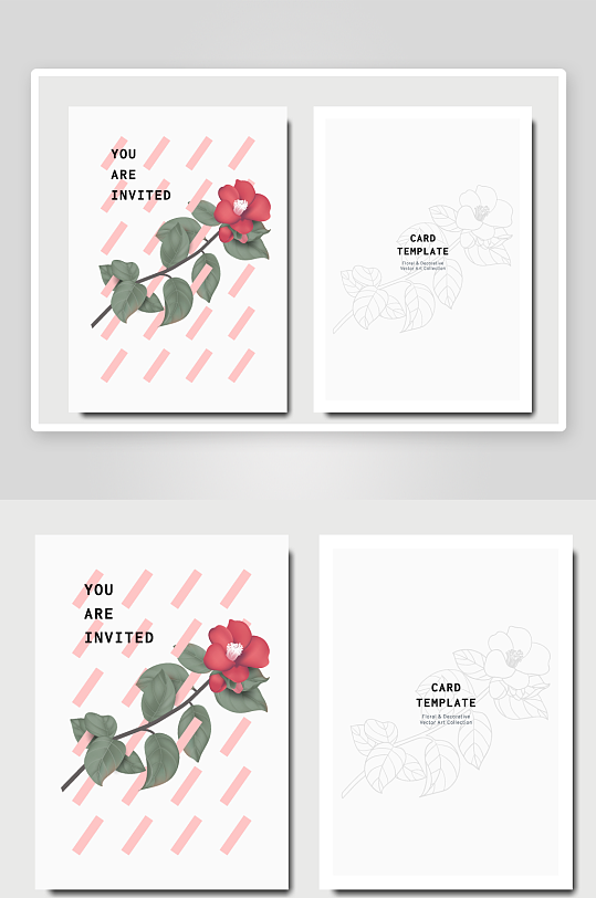 创意大气植物卡片背景-众图网