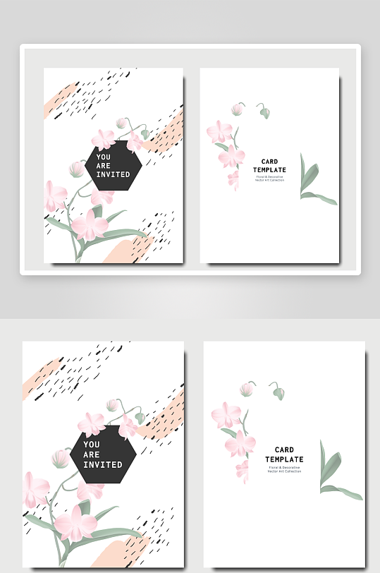 创意大气植物卡片背景-众图网