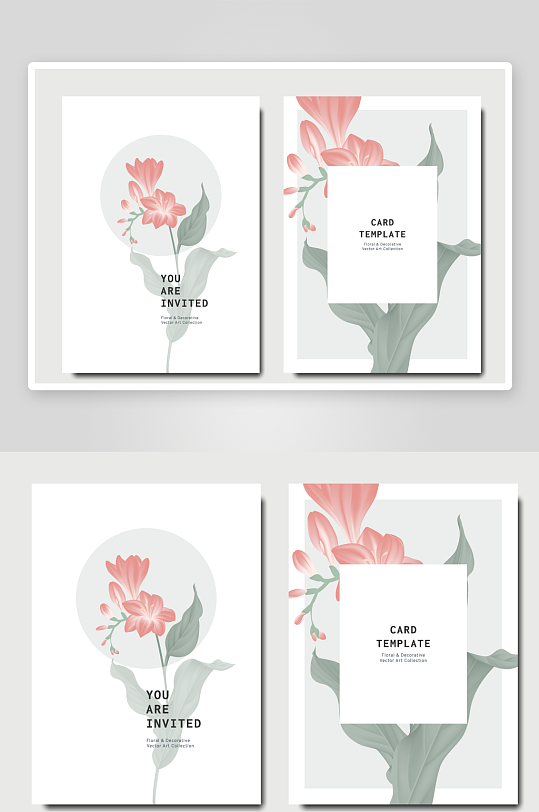 创意大气植物卡片背景-众图网