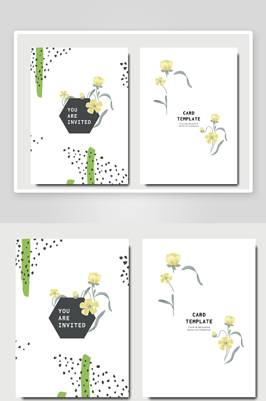 创意大气植物卡片背景-众图网