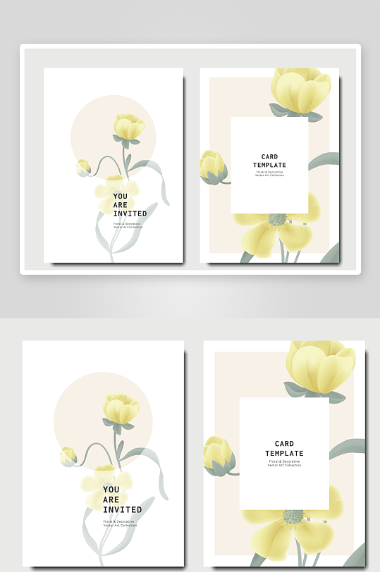 创意大气植物卡片背景-众图网