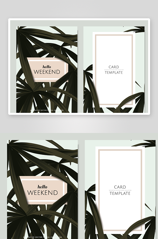 创意大气植物卡片背景-众图网