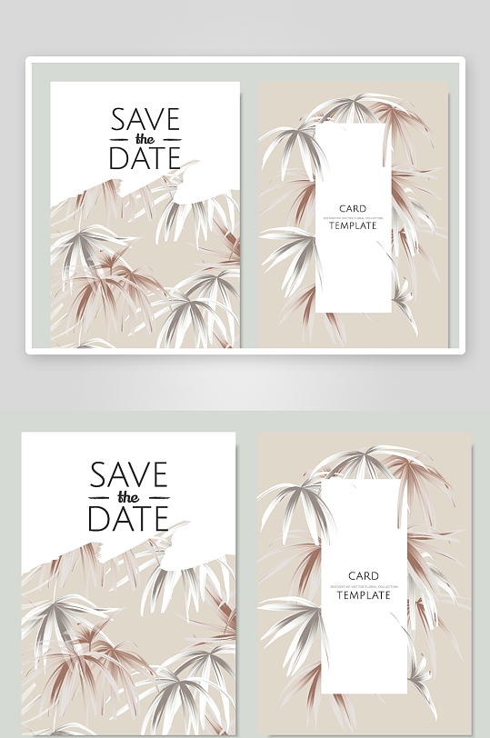 创意大气植物卡片背景-众图网