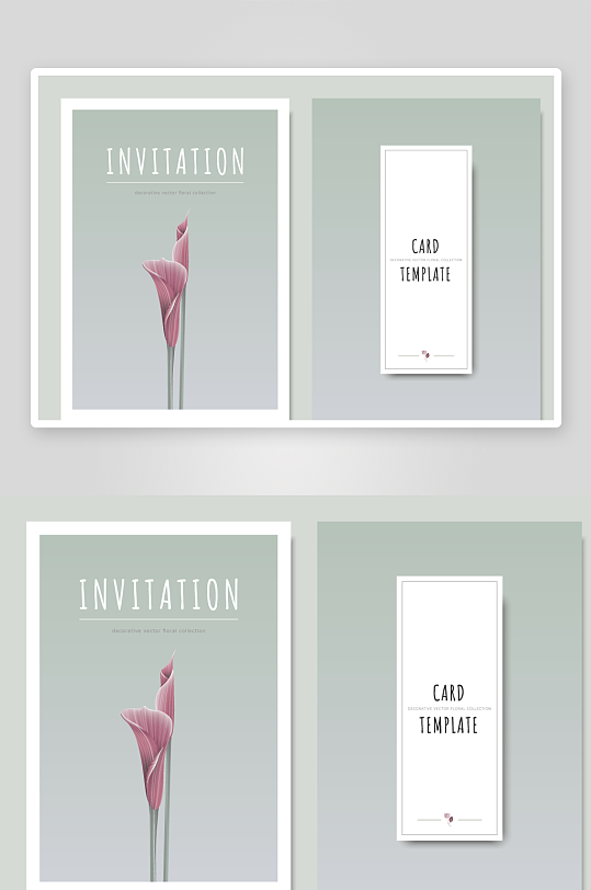 创意大气植物卡片背景-众图网