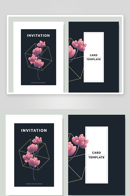 创意大气植物卡片背景-众图网