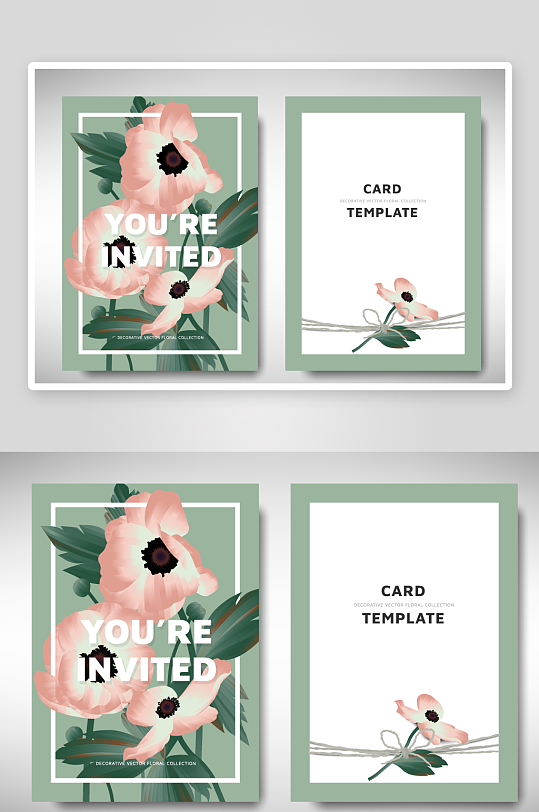 创意大气植物卡片背景-众图网