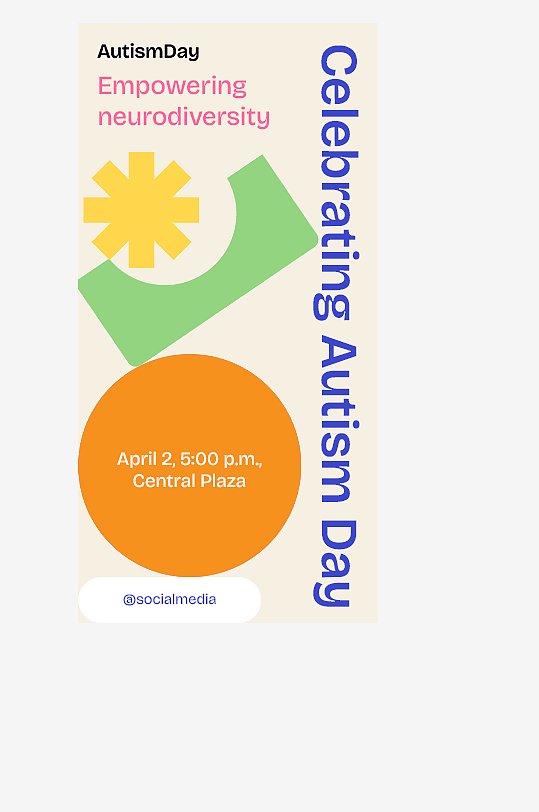 手绘卡通可爱小清新创意手机海报设计-众图网