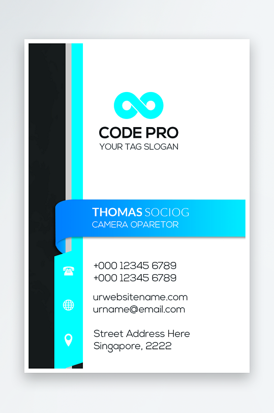 创意大气名片模版设计-众图网