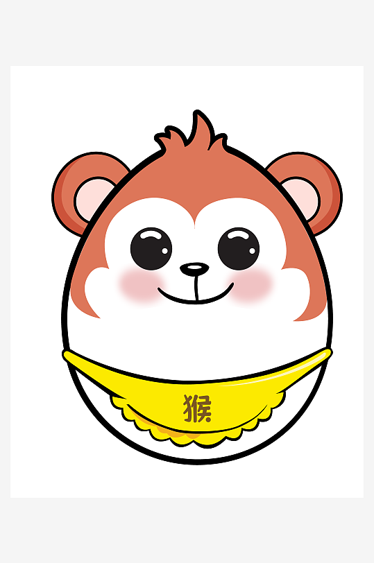卡通十二生肖猴子-众图网