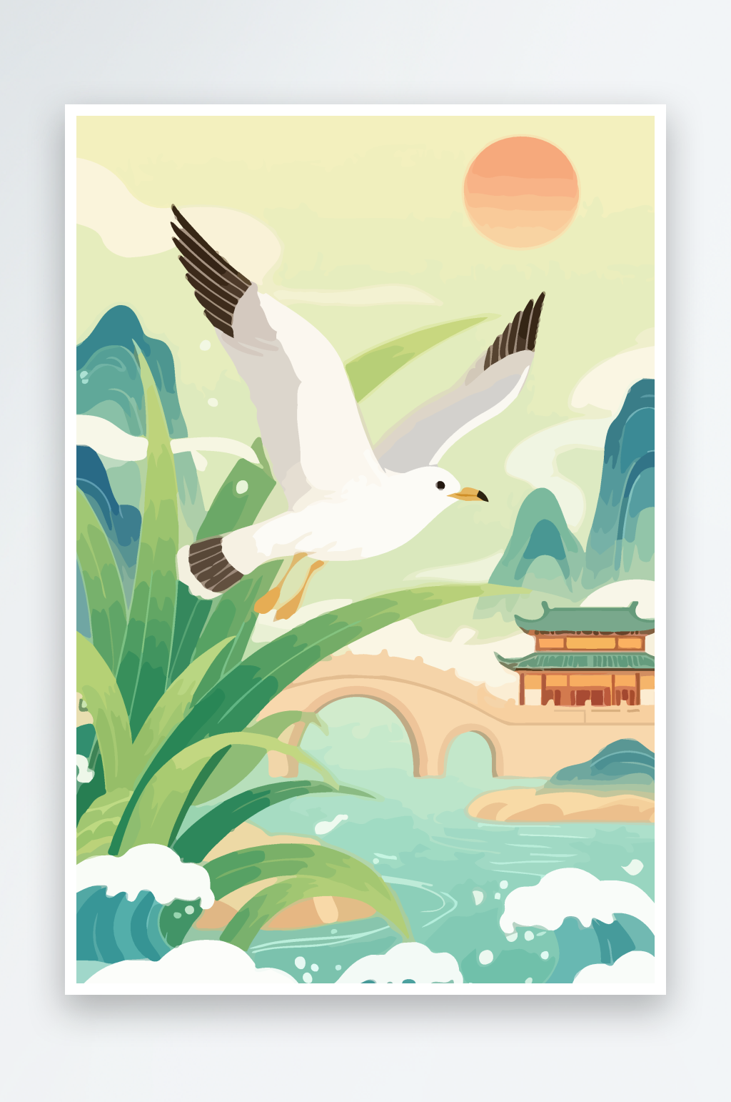 鸽子矢量插画图形素材