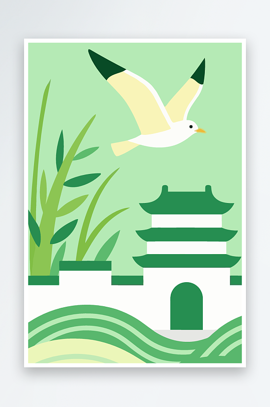 鸽子矢量插画图形