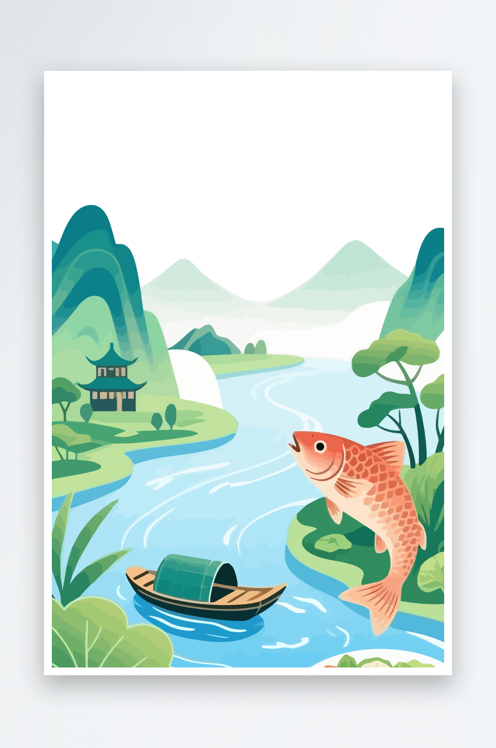 海鱼矢量插画图形素材