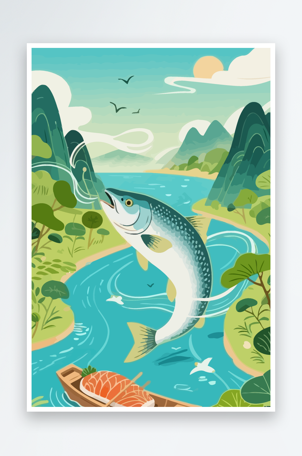 海鱼矢量插画图形素材