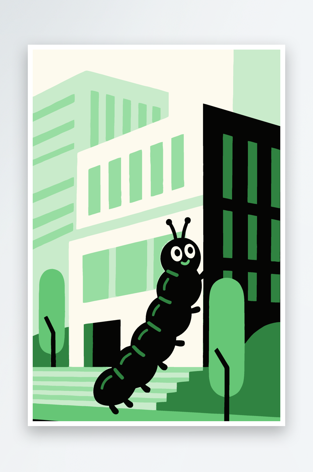 虫男人矢量插画图形元素素材