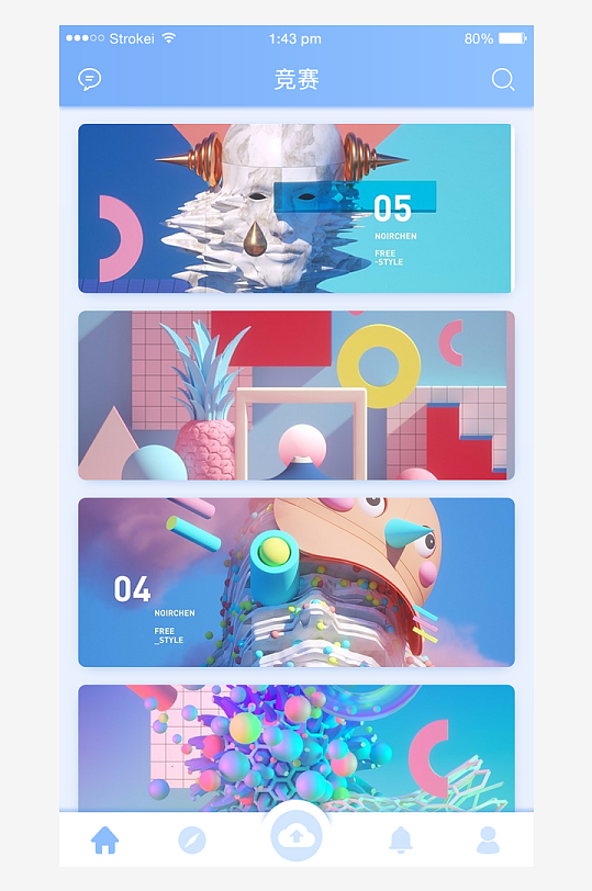 创意大气UI界面设计模板-众图网