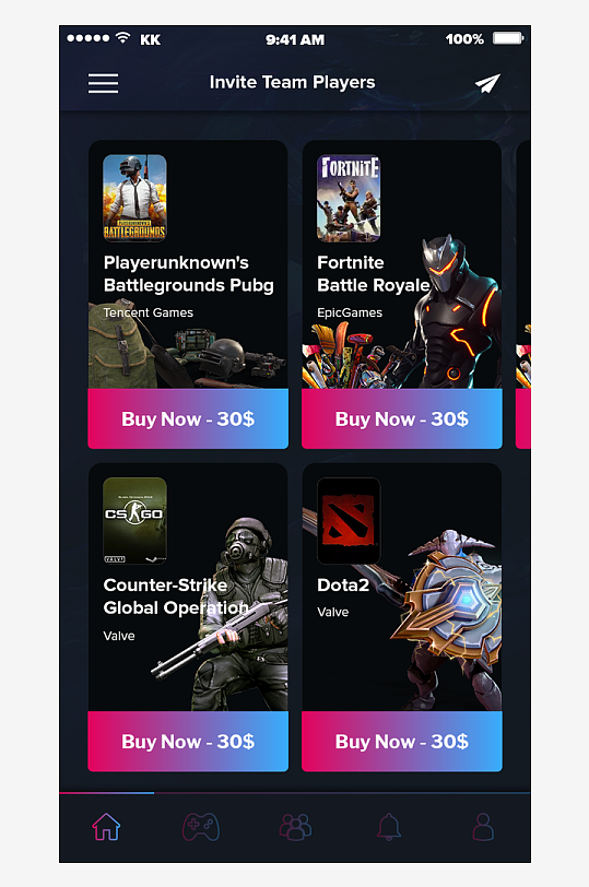 创意大气UI界面设计模板-众图网