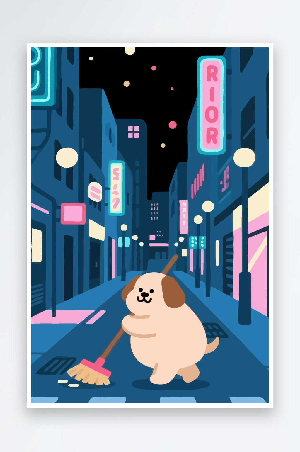 狗狗娃娃插画图形元素素材