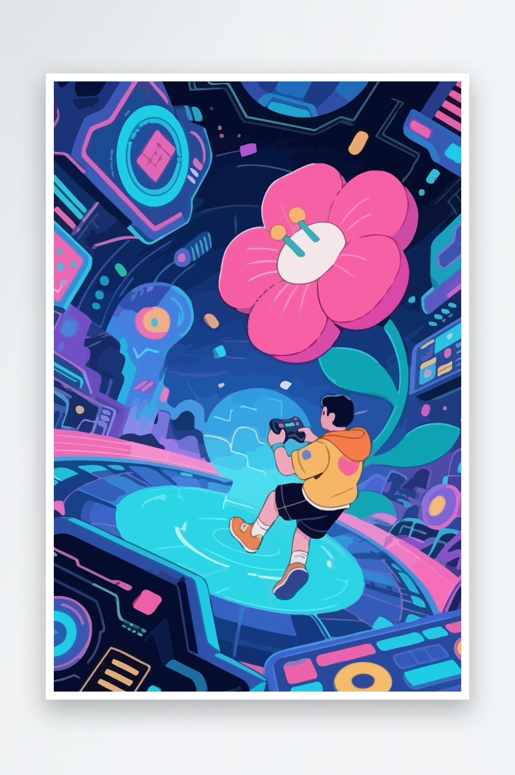 男博士矢量插画图形素材