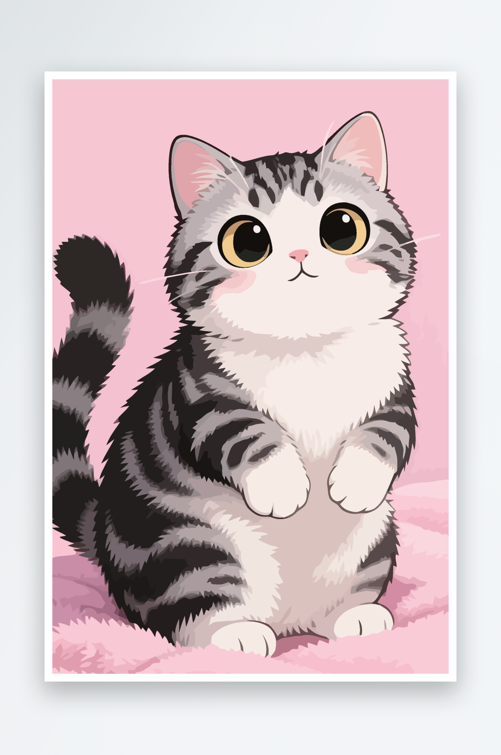 猫小猫矢量插画图形素材
