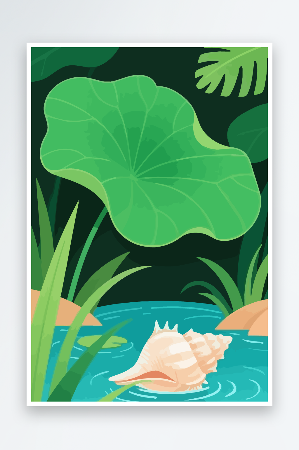 海螺矢量插画图形素材