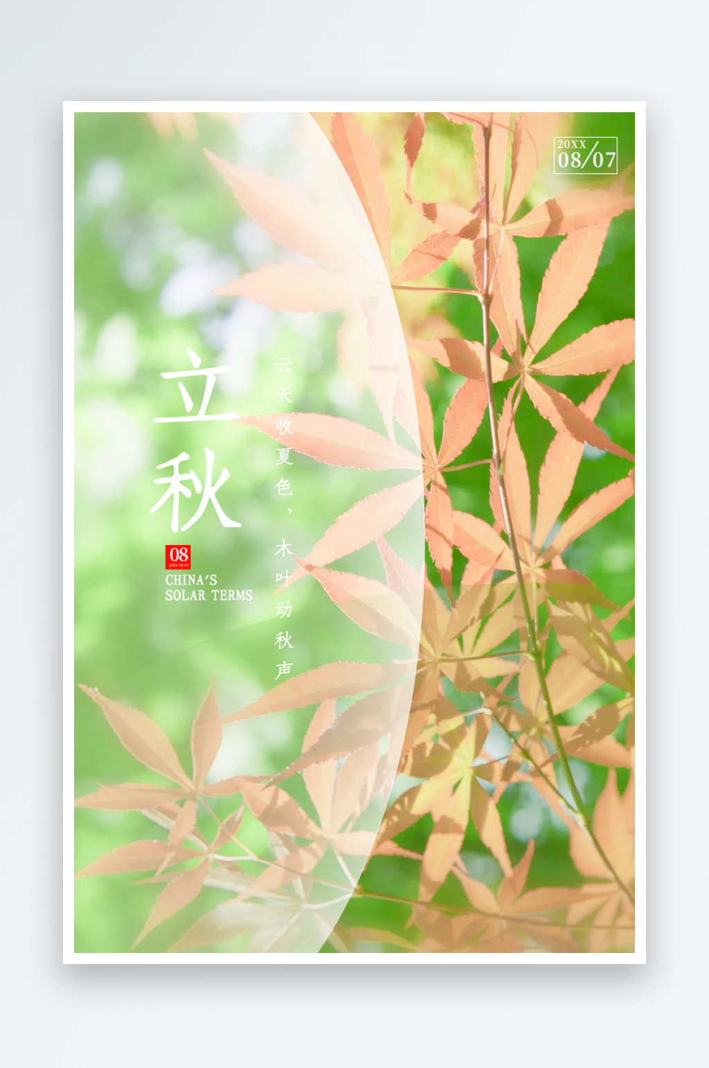 立秋海报设计模板素材