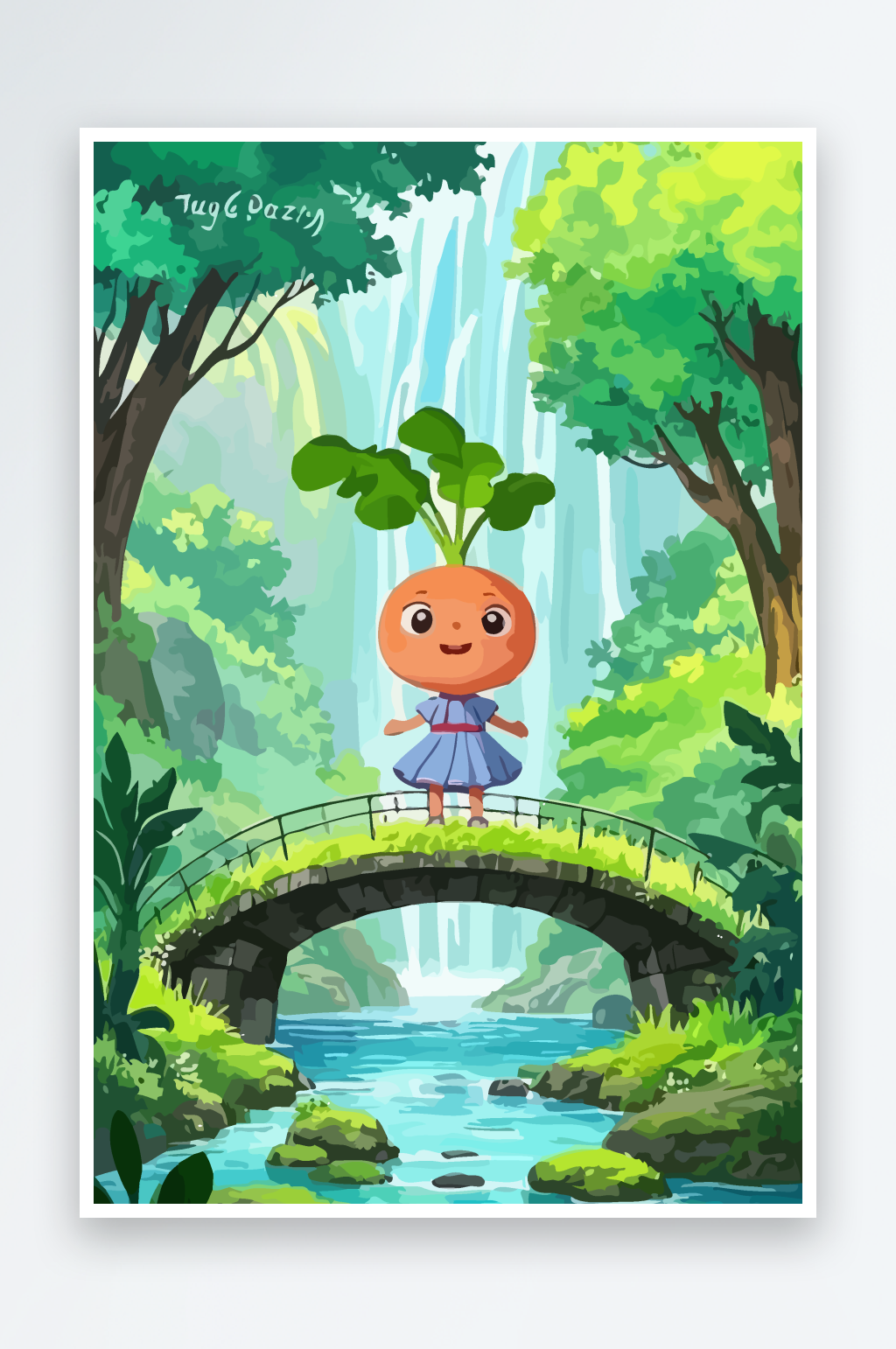 萝卜娃娃插画图形素材