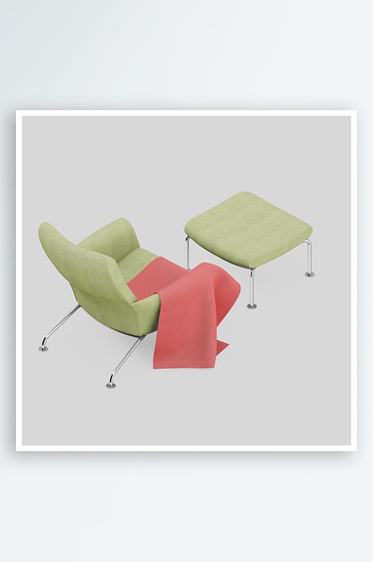 单人椅子设计模型4-众图网