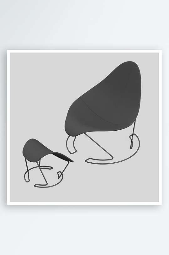 单人椅子设计模型4-众图网