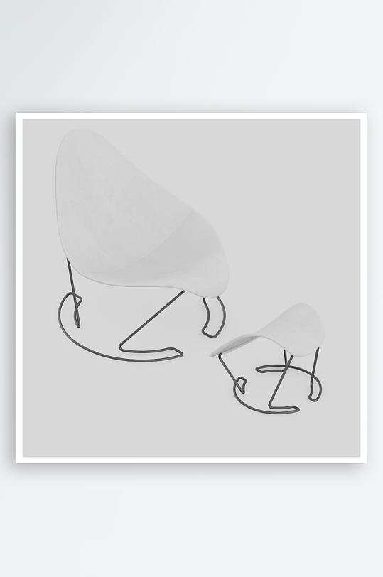 单人椅子设计模型5-众图网